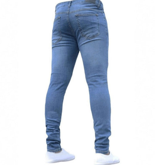 Men’s Slim-Fit Jeans – Casual Streetwear Denim