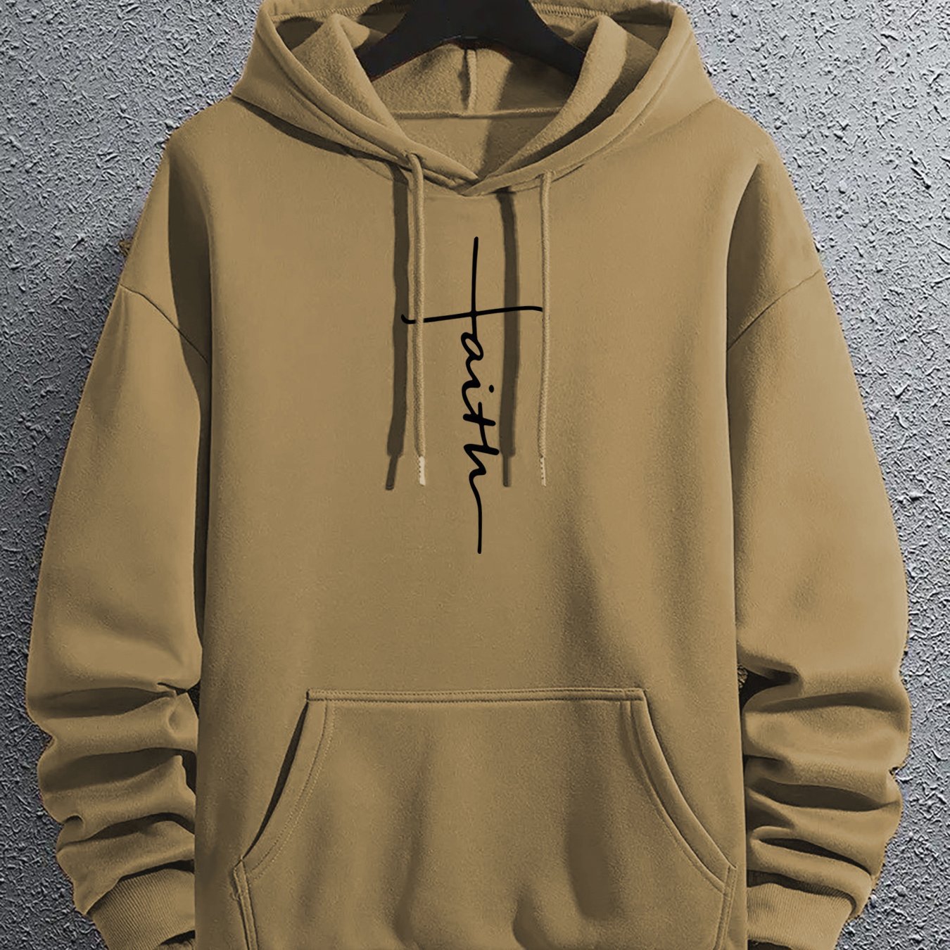 Men’s Printed Hoodie – Casual Drawstring Streetwear Sweatshirt