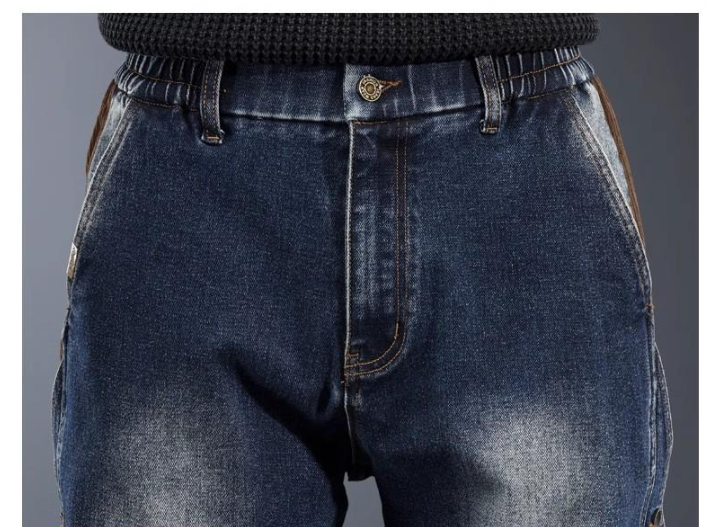 Men’s Heavy-Duty Patchwork Overalls – Casual Streetwear Work Pants