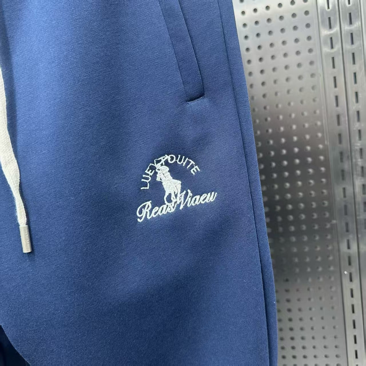 Men’s Solid Casual Pants – Embroidered Autumn Streetwear