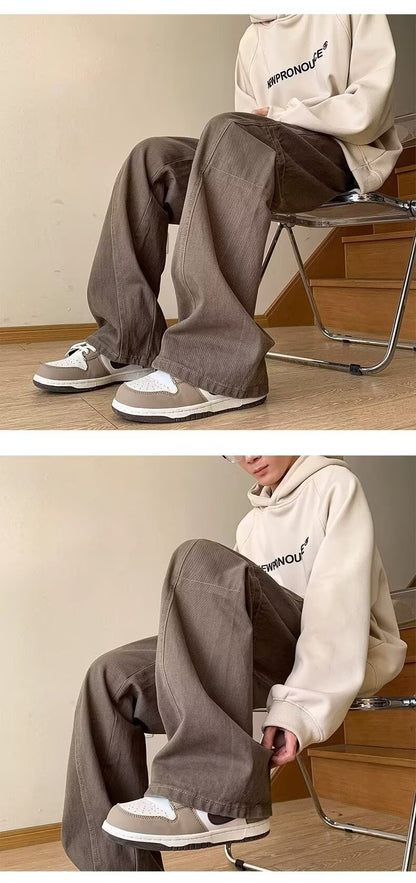 Men’s Dark Blue Retro Denim Jeans – Casual Workwear