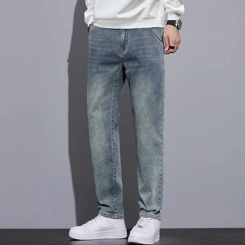 Men’s Loose Straight Denim Jeans – Streetwear Casual