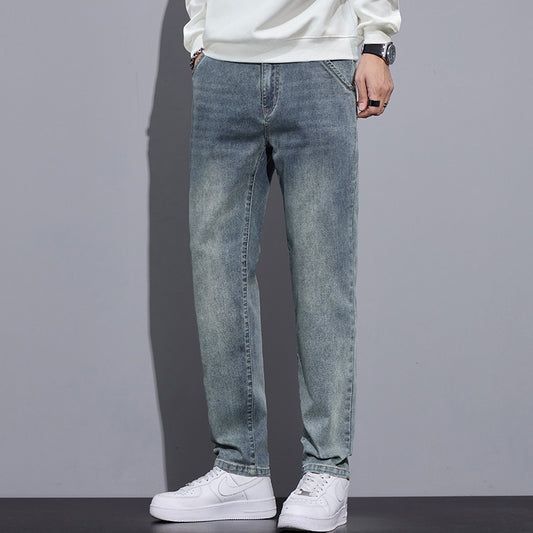 Men’s Loose Straight Denim Jeans – Streetwear Casual