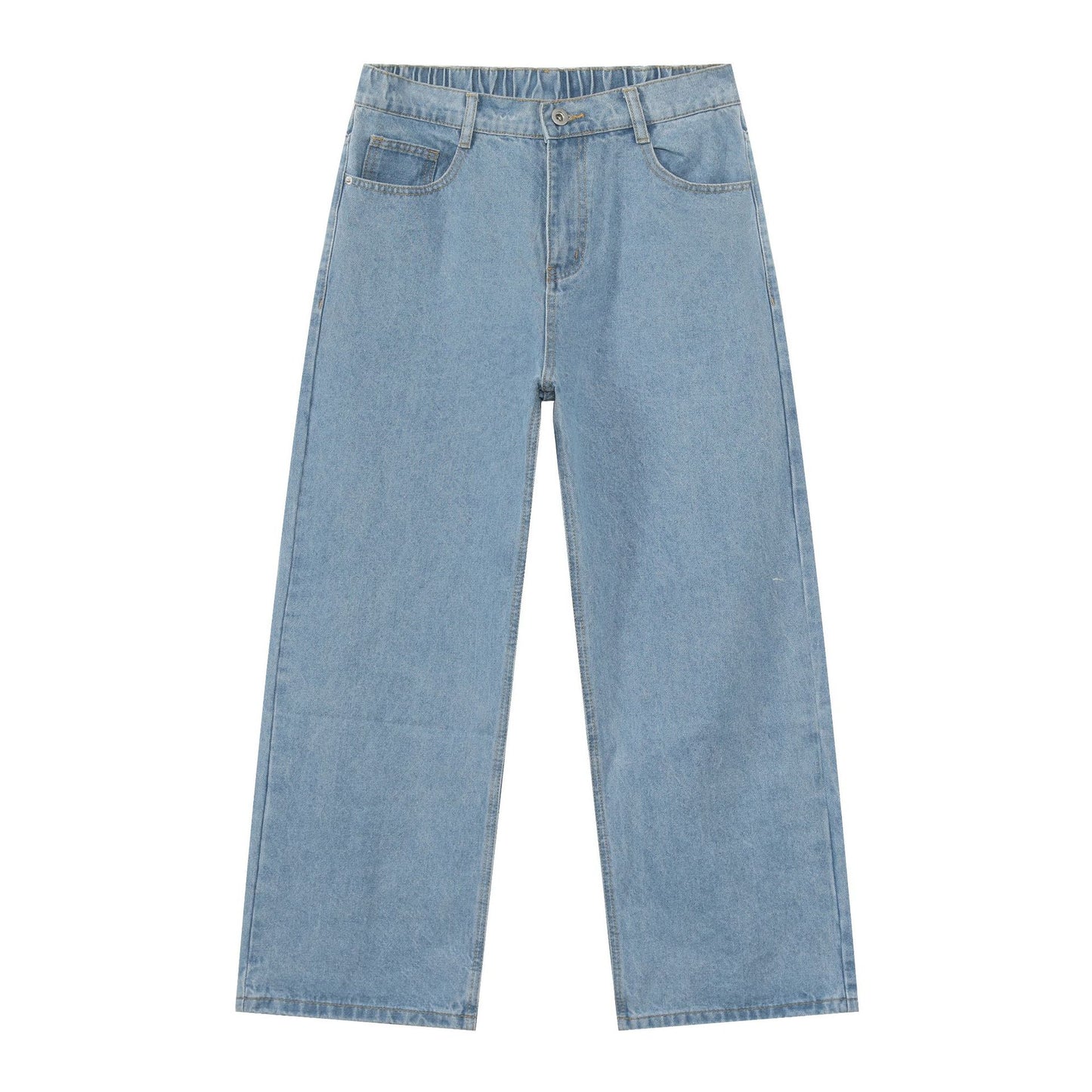 Men’s Loose Straight Jeans – Retro Korean Streetwear