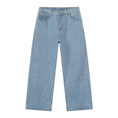 Men’s Loose Straight Jeans – Retro Korean Streetwear