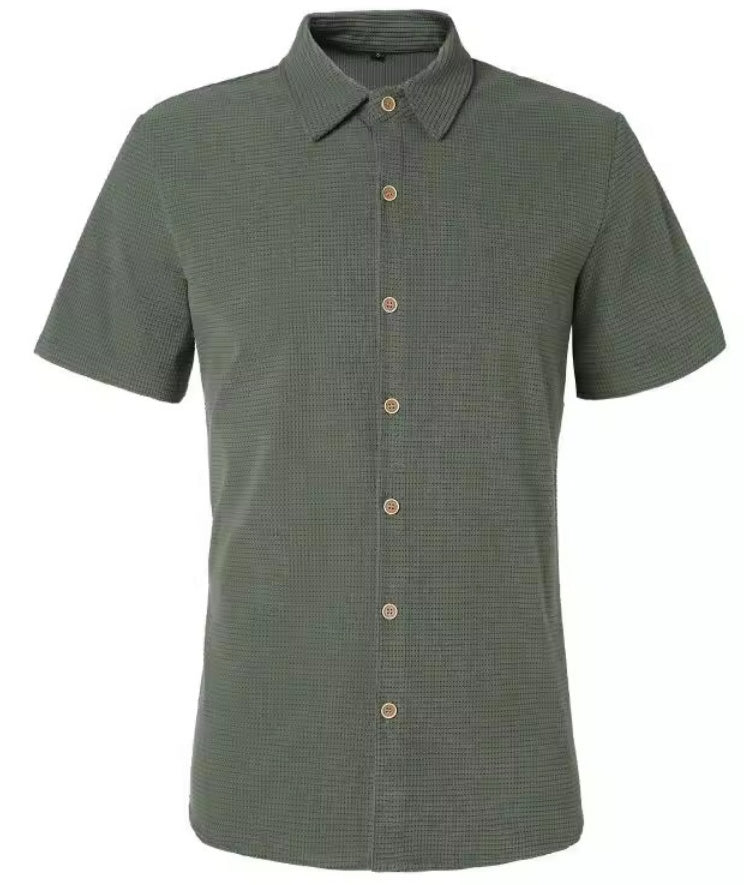 Men's Casual Loose Checked Short-sleeved Shirt