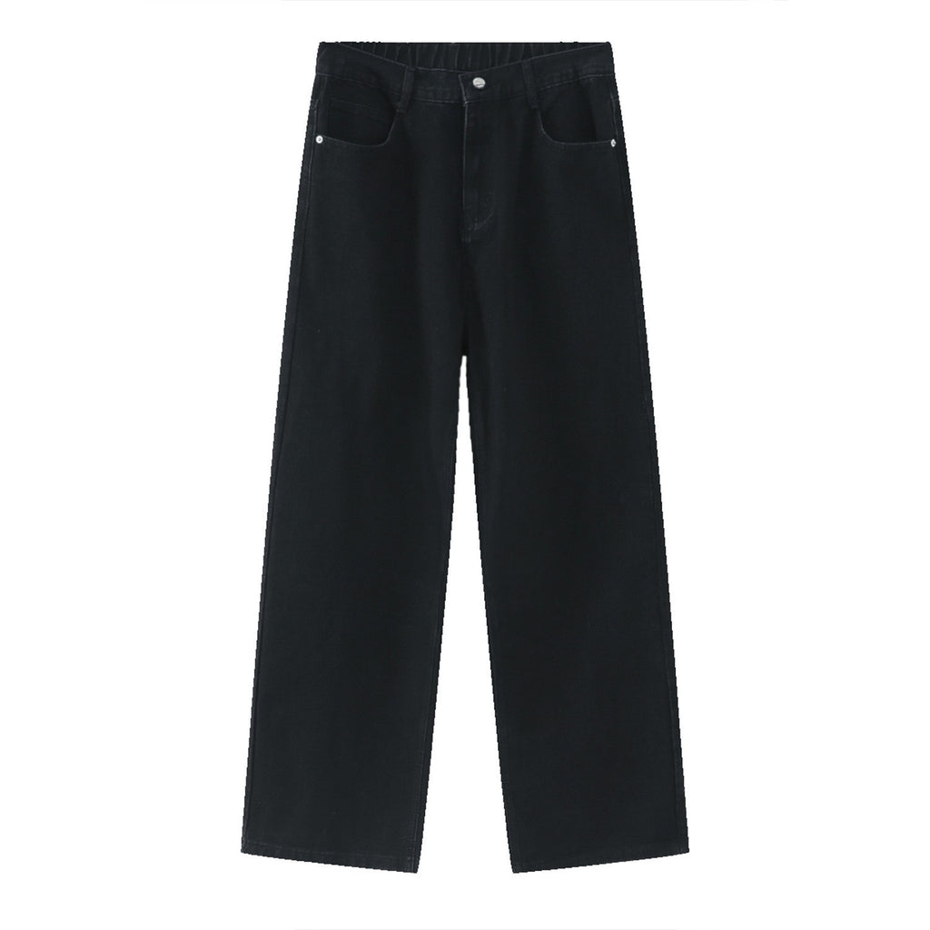 Men’s Loose Straight Jeans – Retro Korean Streetwear