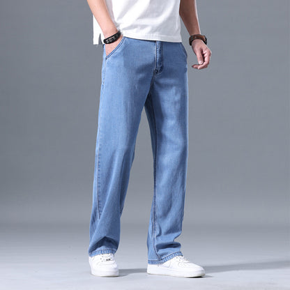 Lyocell Jeans Men's Loose Straight Casual