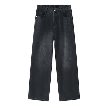 Men’s Loose Straight Jeans – Retro Korean Streetwear