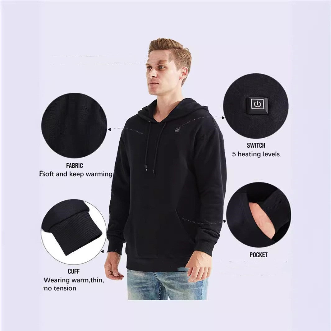 Men’s Thermal Fleece Hoodie – Warm Outdoor Casual Pullover