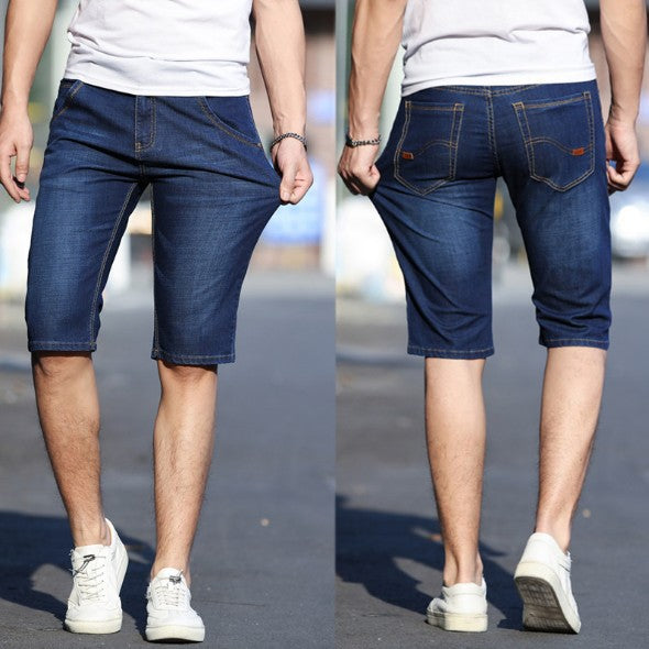 Men’s Casual Cropped Denim Shorts – Lightweight Summer Pants