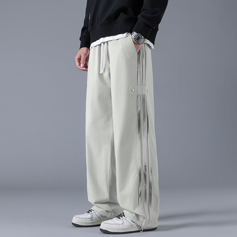 Men’s Three-Stripe Joggers – Casual Streetwear Spring Sweatpants