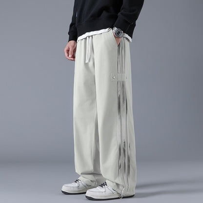 Men’s Three-Stripe Joggers – Casual Streetwear Spring Sweatpants