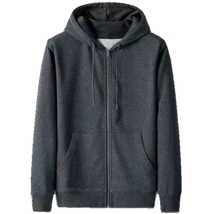 Men’s Solid Color Hoodie – Autumn & Winter Sweater Top