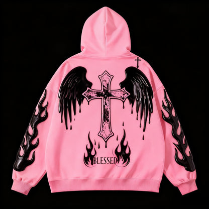 Men’s Printed Hoodie – Loose-Fit Casual Streetwear Sweatshirt