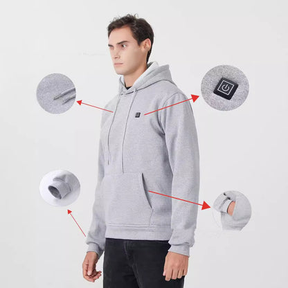 Men’s Thermal Fleece Hoodie – Warm Outdoor Casual Pullover