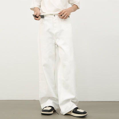 Men’s Loose Straight Jeans – Retro Korean Streetwear
