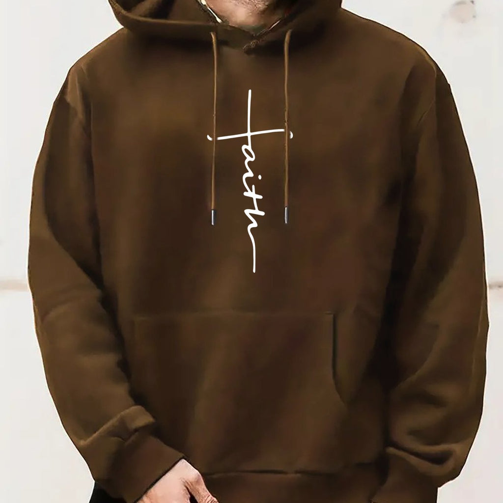 Men’s Printed Hoodie – Casual Drawstring Streetwear Sweatshirt
