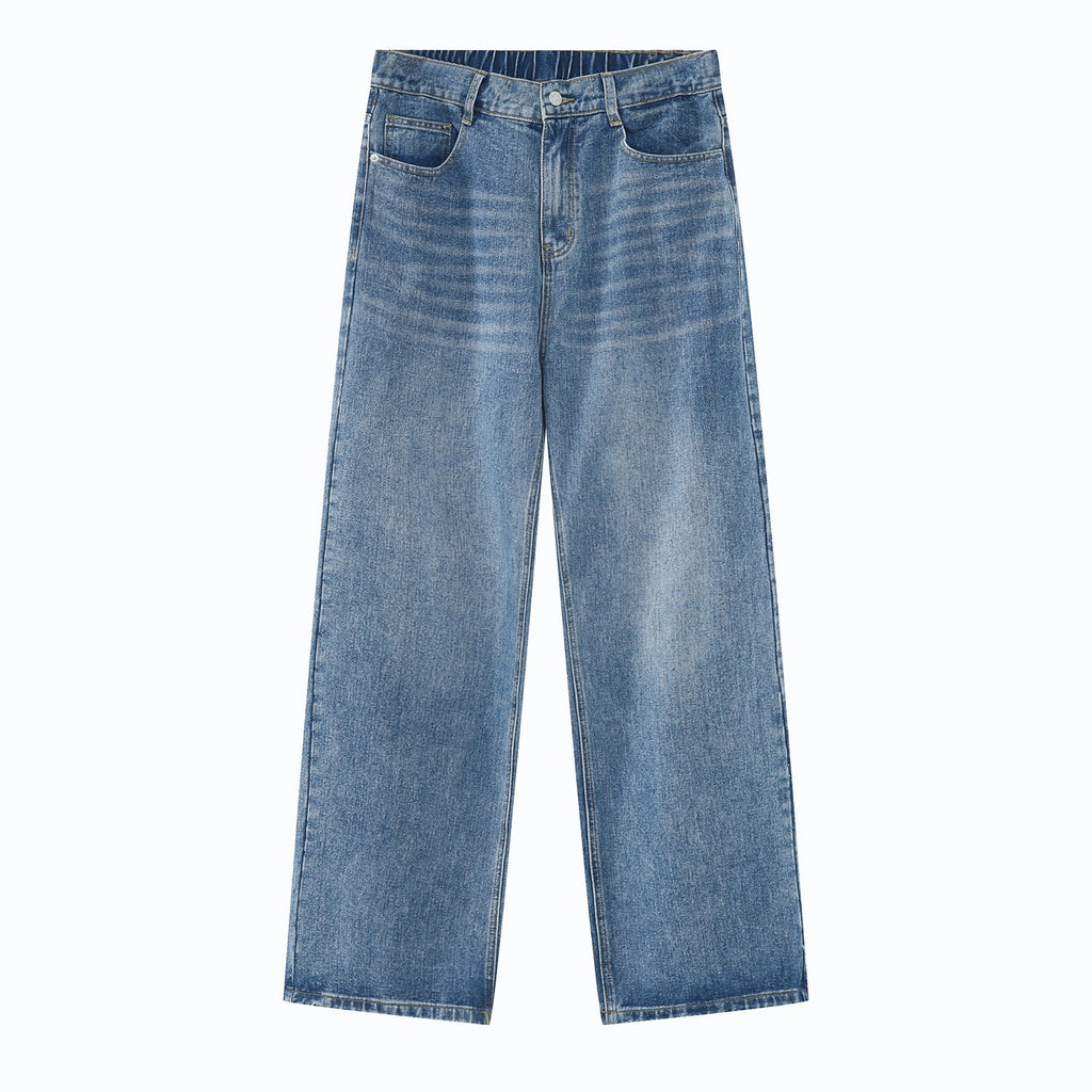 Men’s Loose Straight Jeans – Retro Korean Streetwear