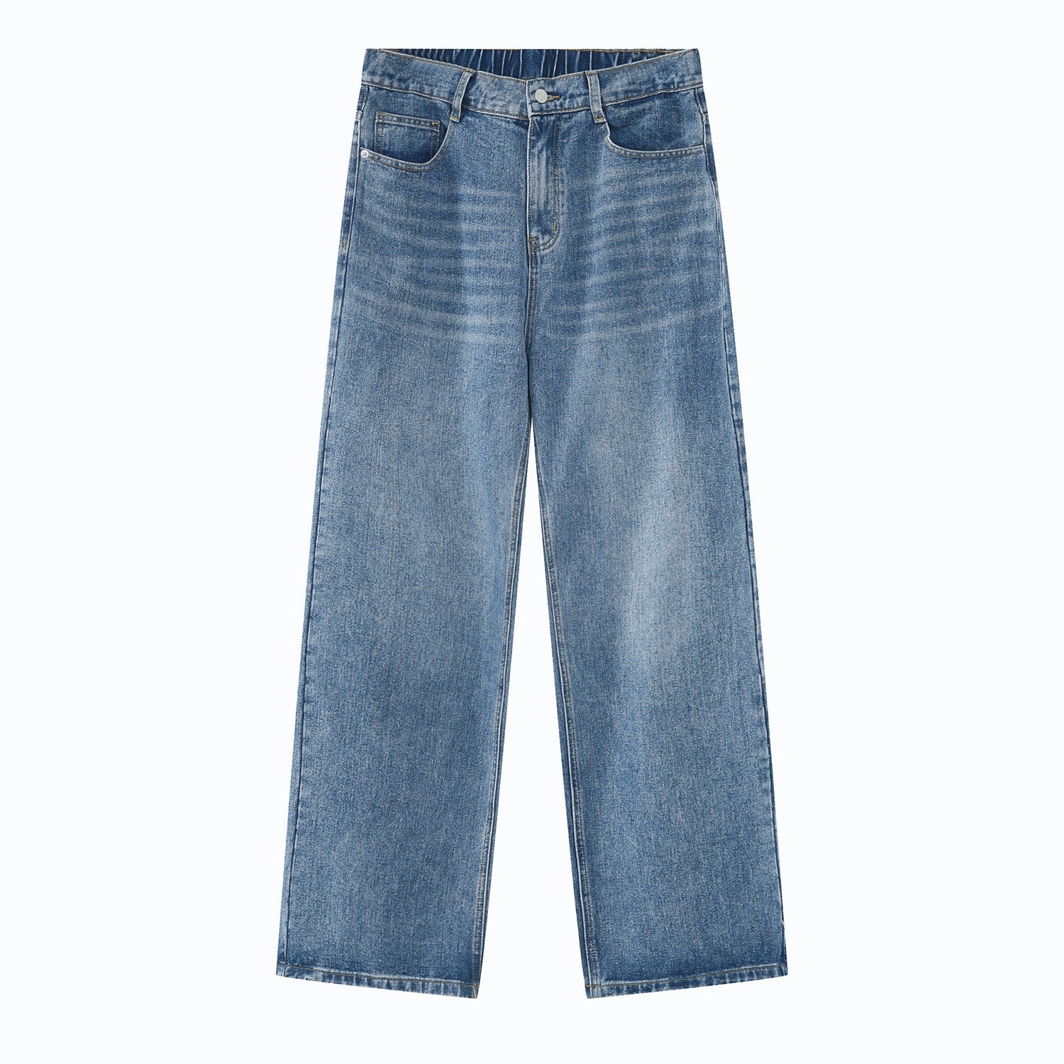 Men’s Loose Straight Jeans – Retro Korean Streetwear
