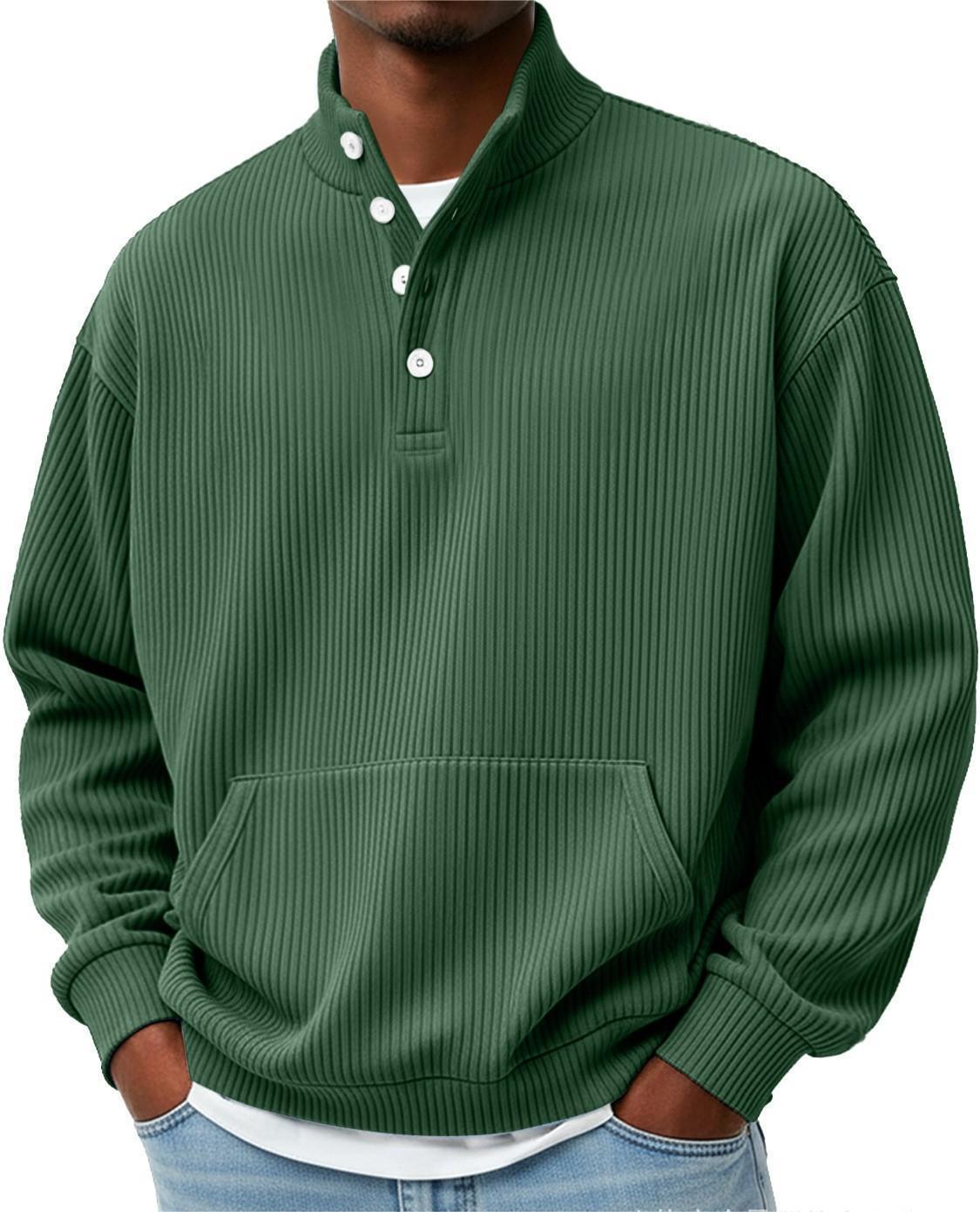 Men’s Long Sleeve Turtleneck Sweater – Solid Color Casual Pullover