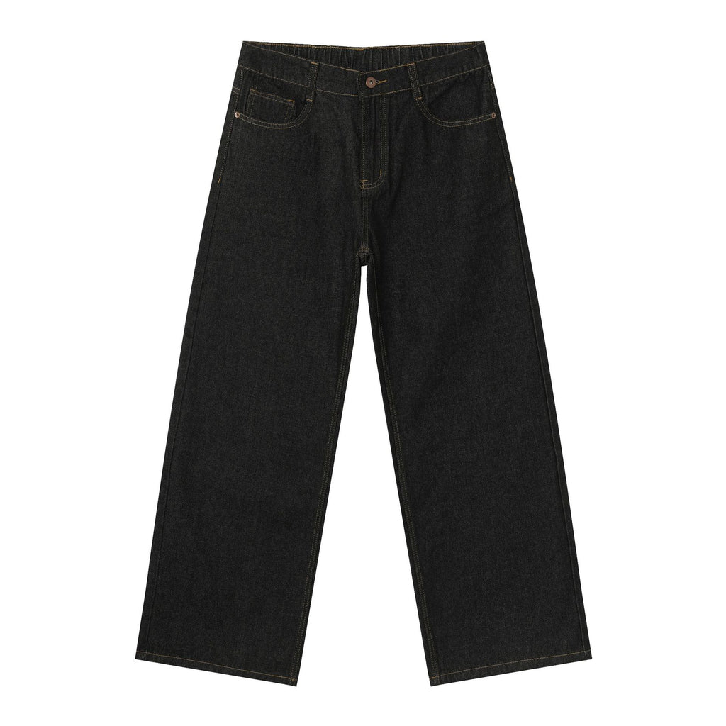 Men’s Loose Straight Jeans – Retro Korean Streetwear