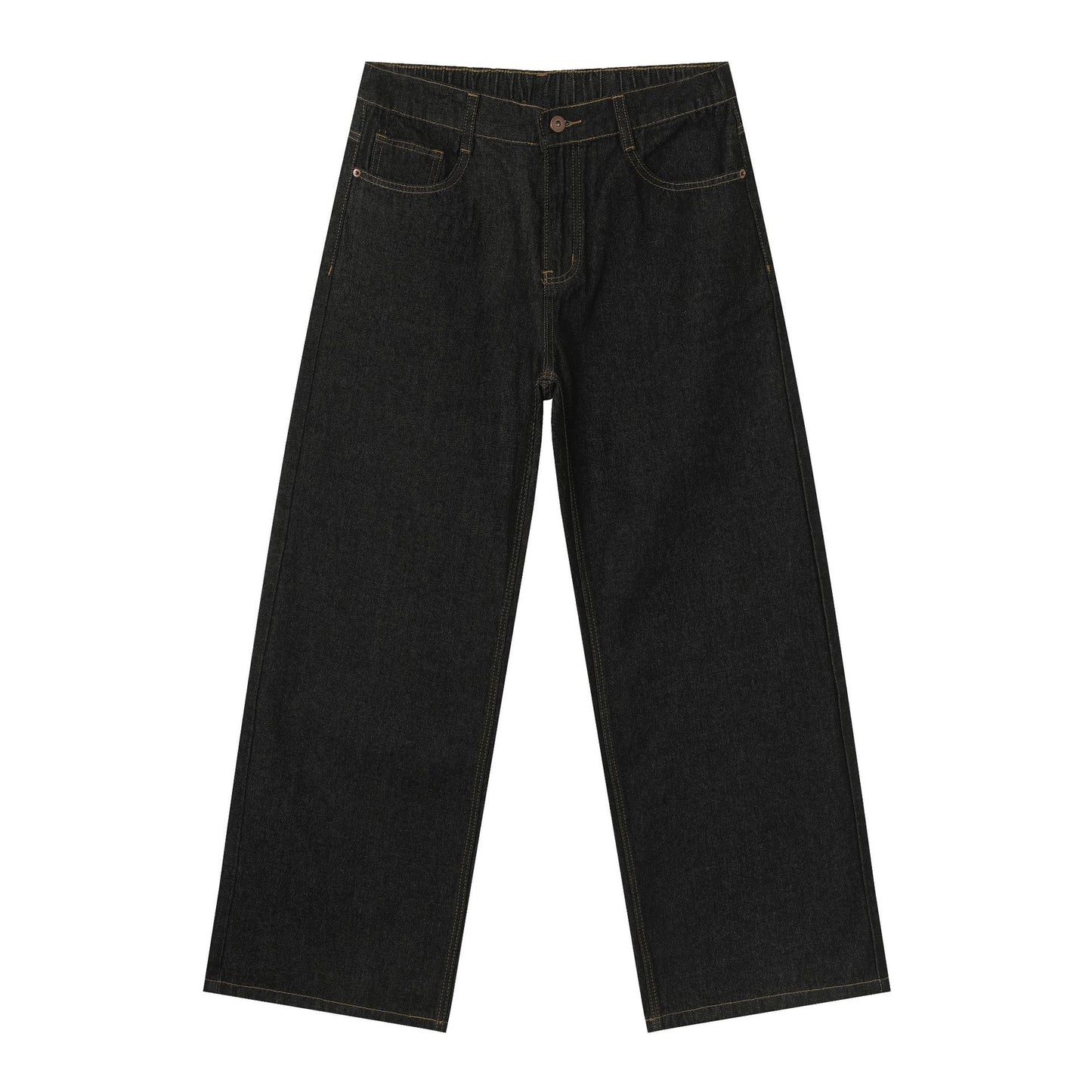 Men’s Loose Straight Jeans – Retro Korean Streetwear