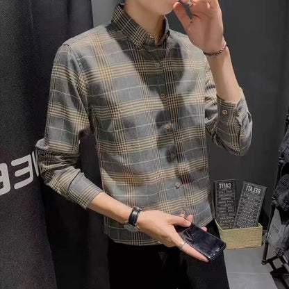 Korean-style Trendy Slim-fit Mens Shirt Jacket