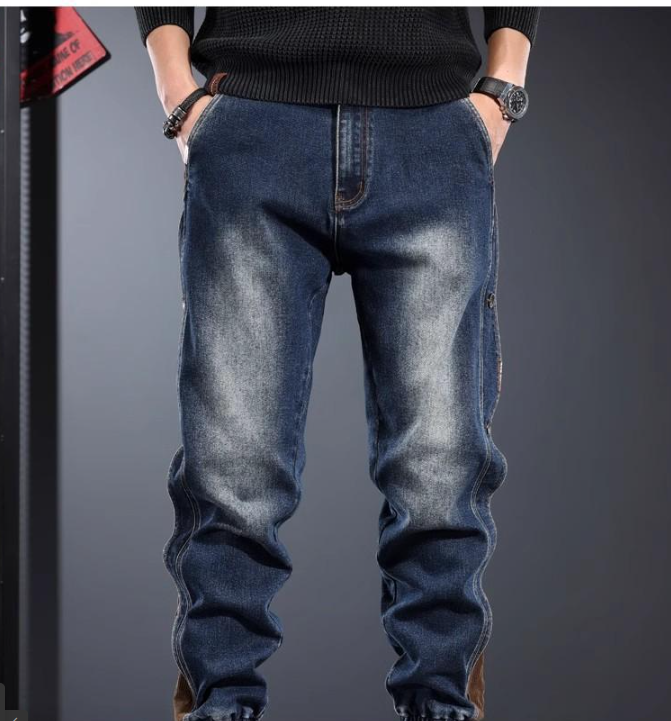 Men’s Heavy-Duty Patchwork Overalls – Casual Streetwear Work Pants