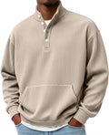 Men’s Long Sleeve Turtleneck Sweater – Solid Color Casual Pullover
